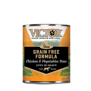 Victor Canned Food Grain Free Formula Chicken and Vegetables Cuts in Gravy Stew sold by Pet Central Trinidad