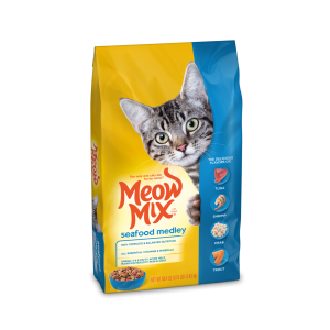 Meow Mix Seafood Medley sold by Pet Central Trinidad